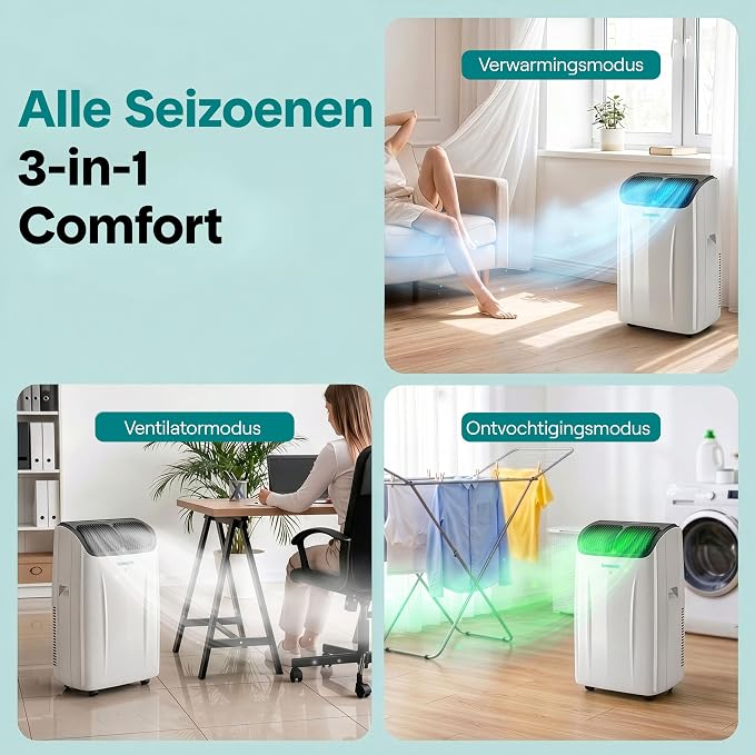 Nordic Air Mobiele Airco - Flexibele 3 in 1